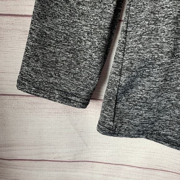 Dark Heather Gray Long Sleeve Athletic Shirt Back Slit Opening - Picture 12 of 14